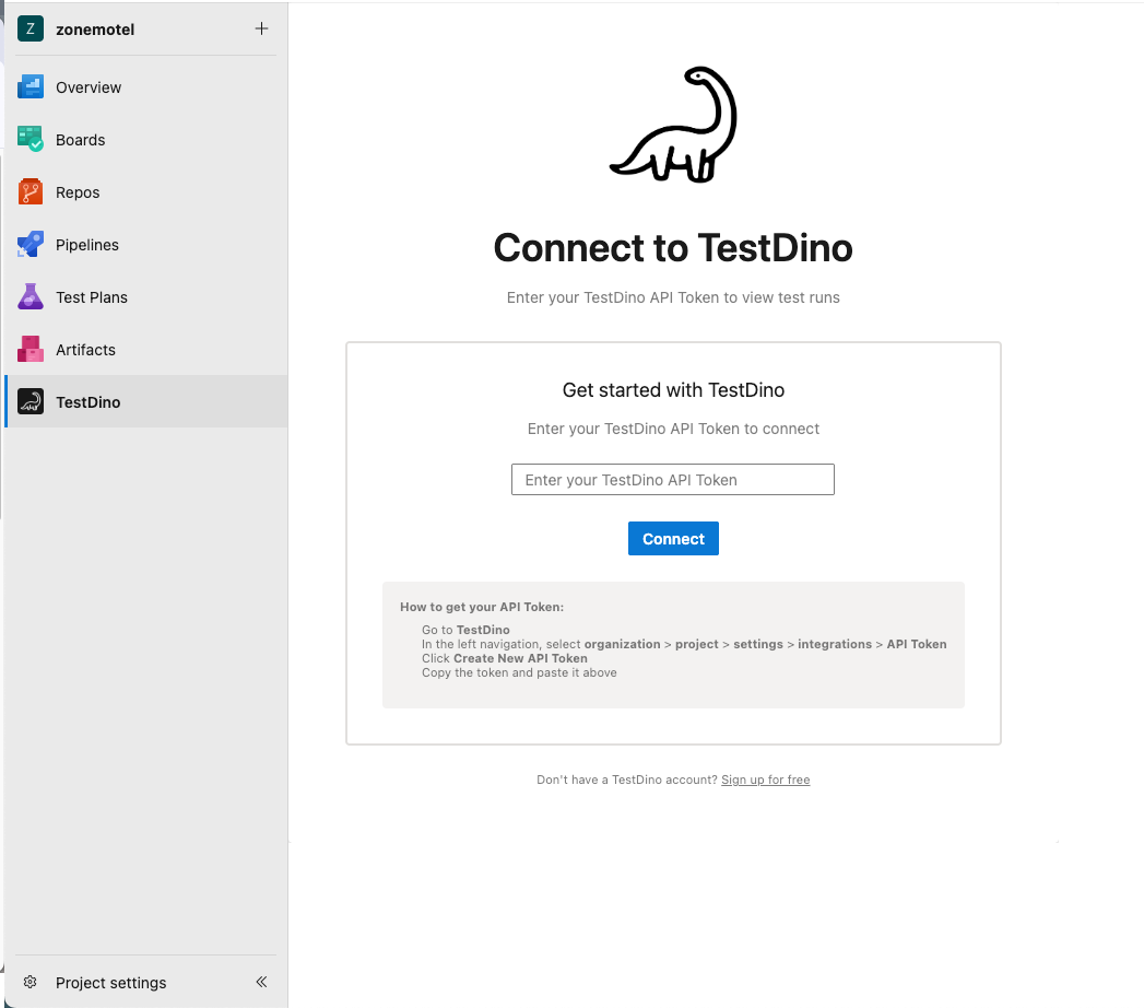 Connect TestDino