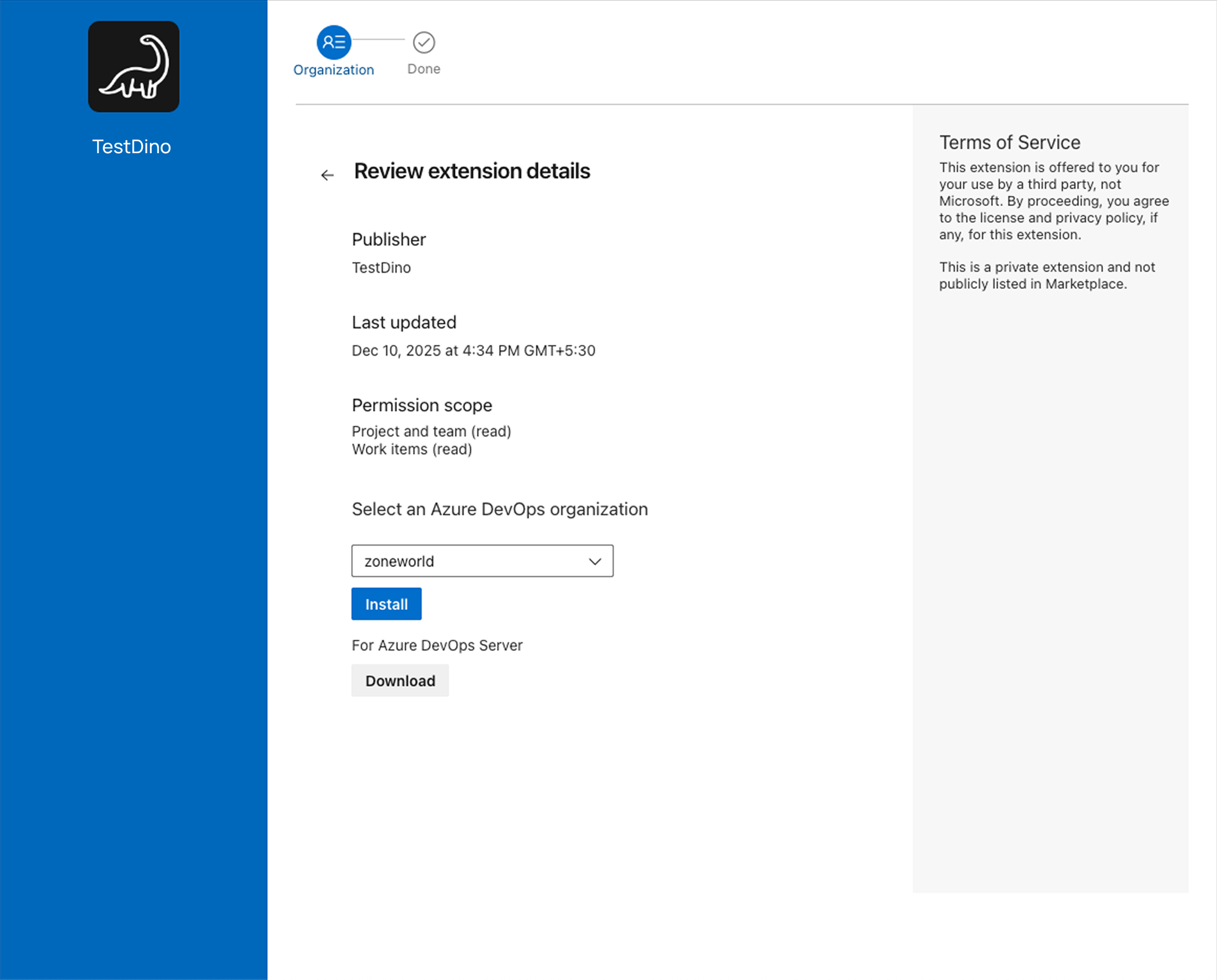 Install Extension